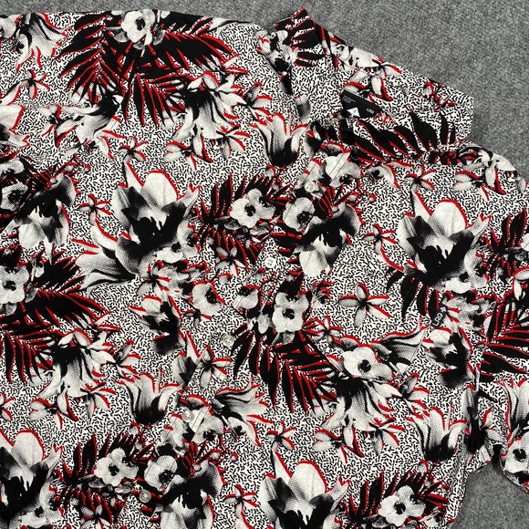 LRG Lifted Research Group Aloha Hawaiian Shirt Men's Large Tropical Button Up - Picture 1 of 6